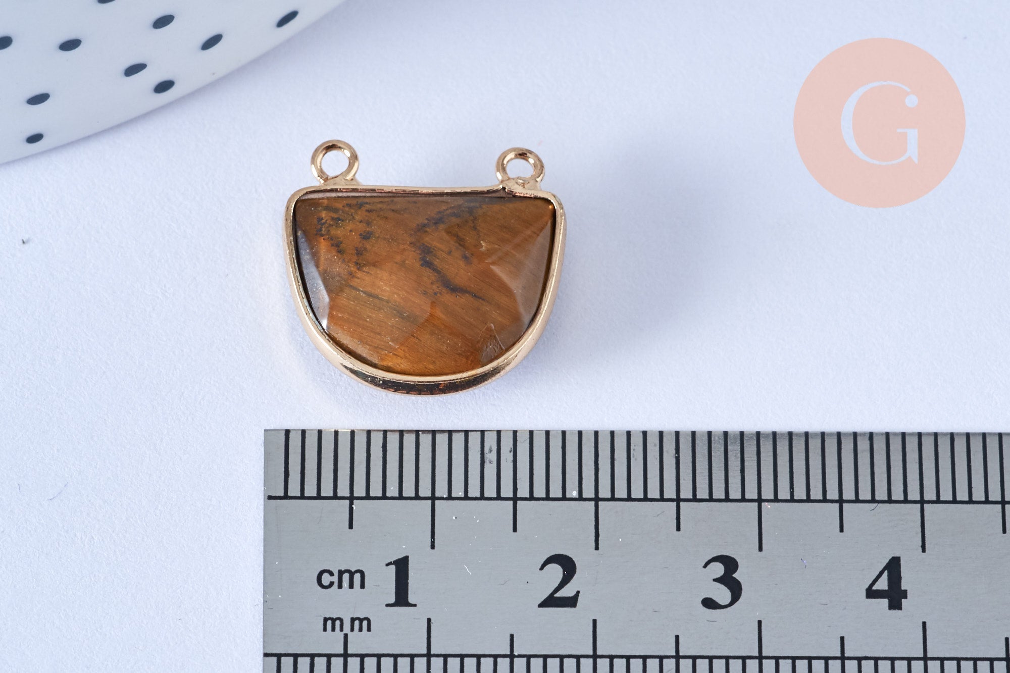 Gingerlily Pendentifs G6697 pendentif œil de tigre 18mm x1