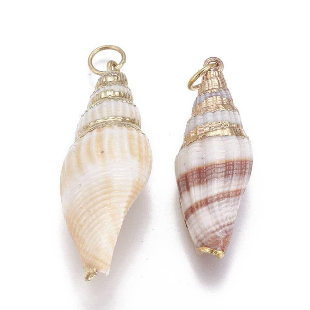 Gingerlily G2665 pendentif coquillage spirale doré 38mm