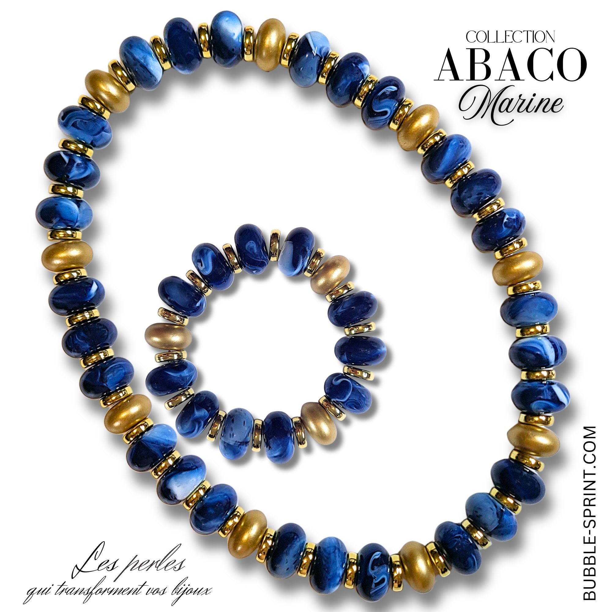 Artshop Abaco parure collier + bracelet Marine kit DIY