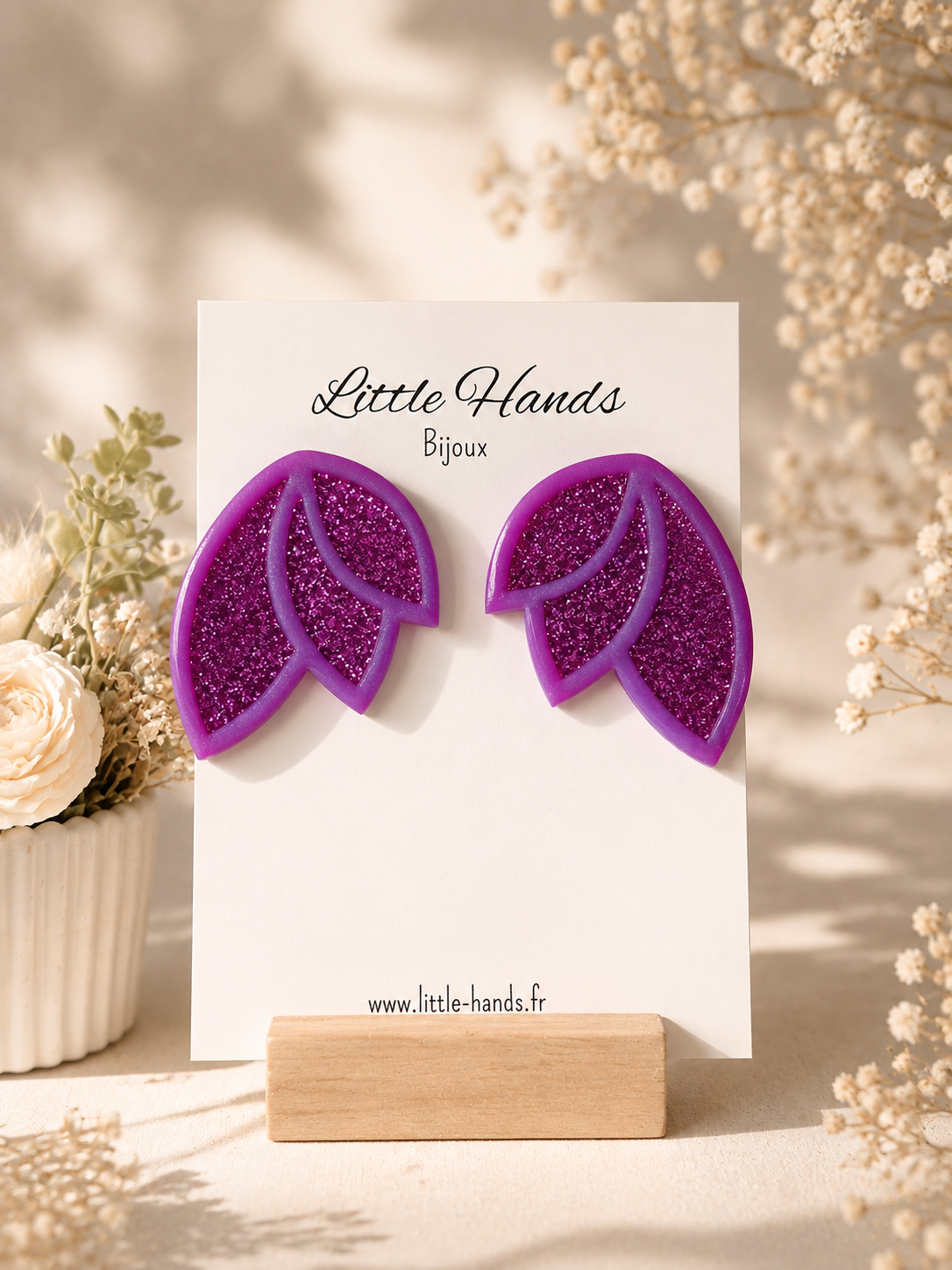Little Hands Bijoux Poppy boucles d'oreilles violette