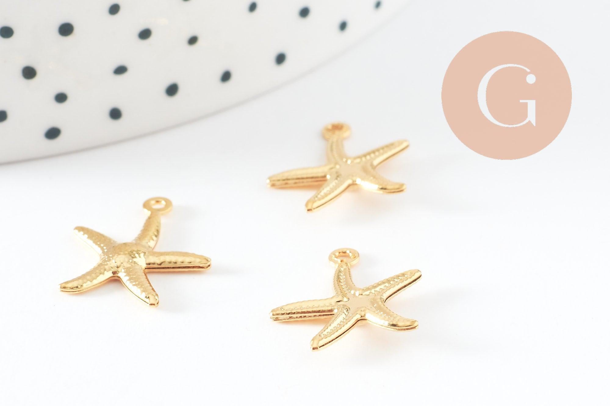 Gingerlily G9668 pendentif étoile de mer acier doré 17mm