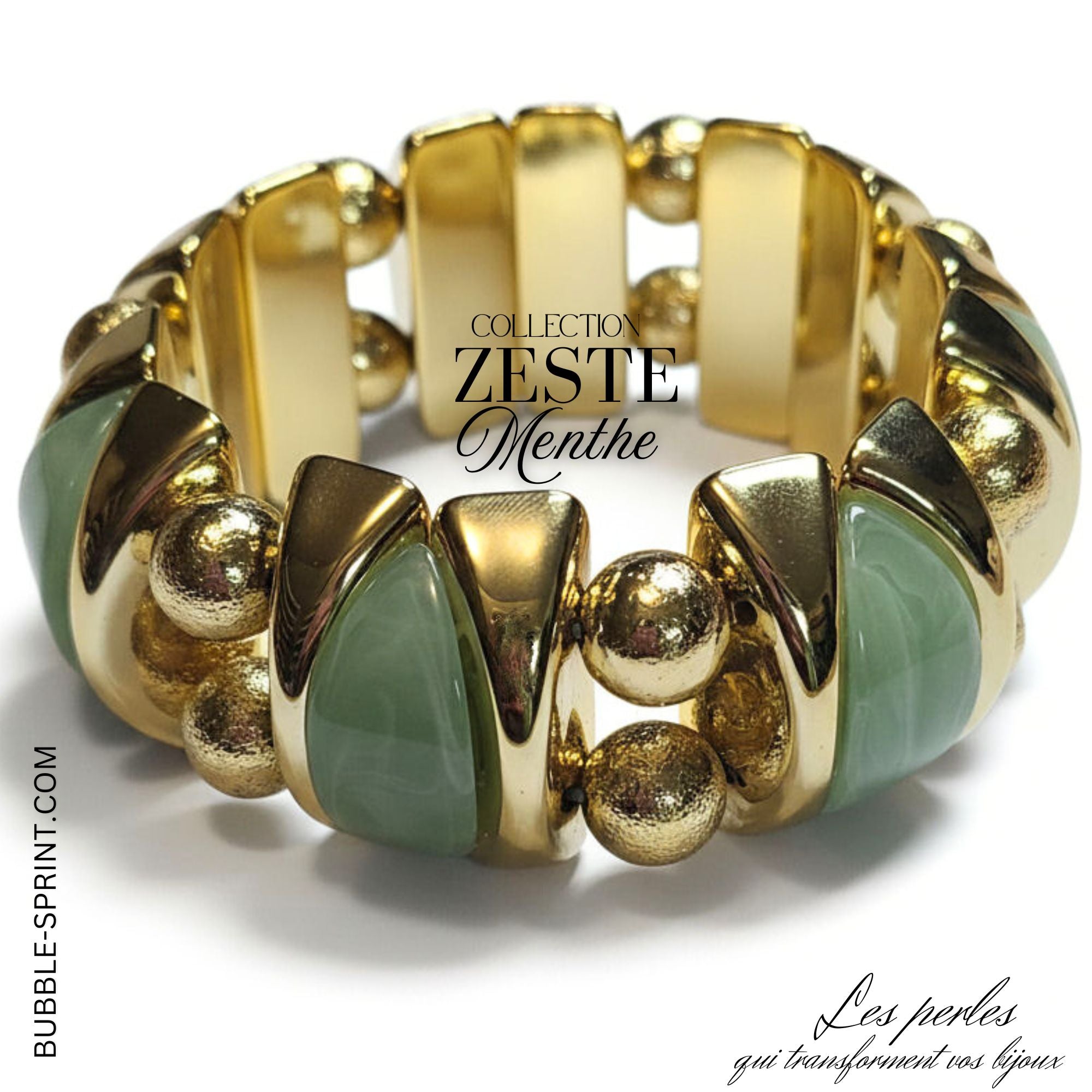 ARTSHOP ZESTE Menthe marbré kit bracelet sans aiguille
