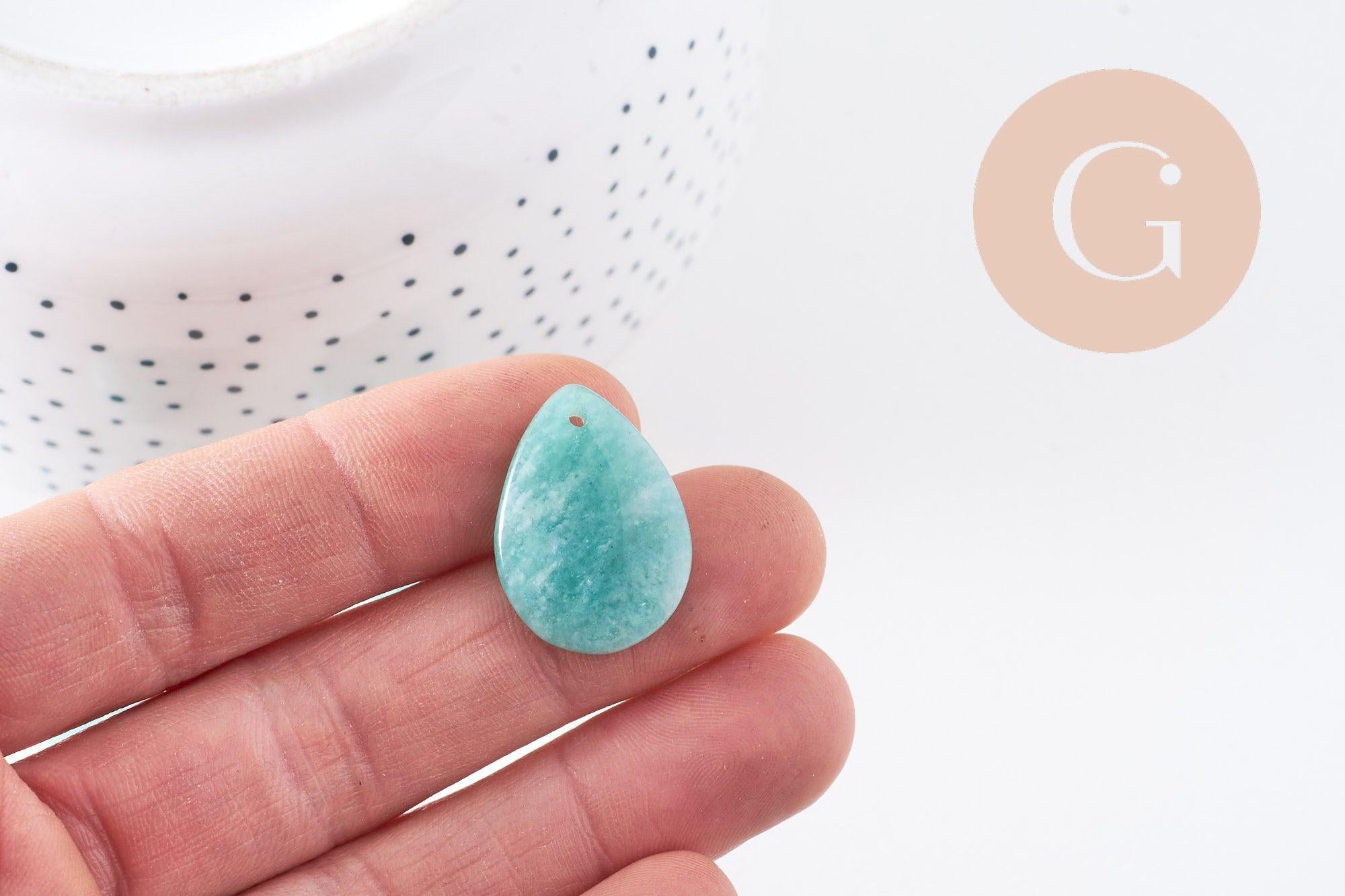 Gingerlily Pendentifs G10077 pendentif amazonite goutte 25.5mm