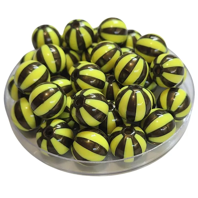 ARTSHOP Boules 16MM 416 Perle Acrylique Citron Noir x10