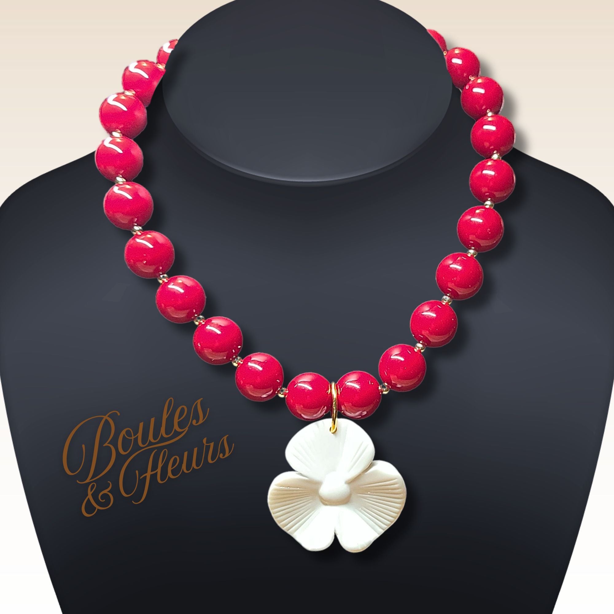 ARTSHOP Boules 16MM 172 perle acrylique Rouge foncé x15