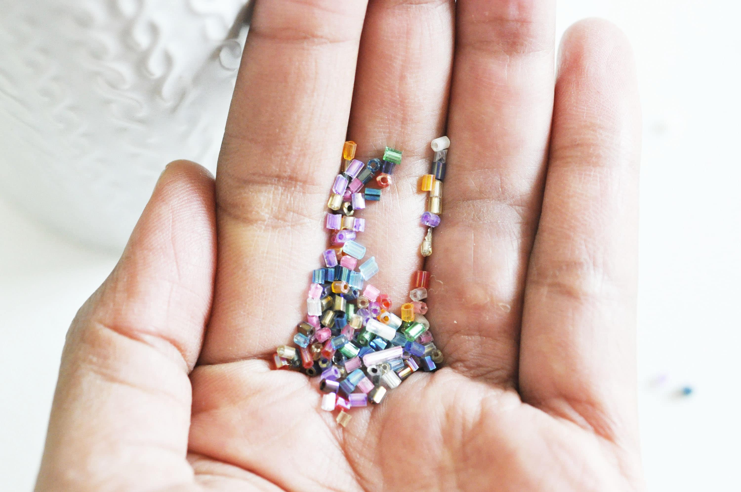 Gingerlily Perles DIY G5373 rocaille tube multicolore 2-3mm 10g