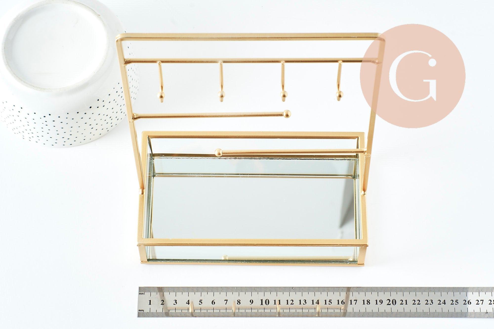 Gingerlily Présentoir à bijoux fer doré miroir G9395 x1