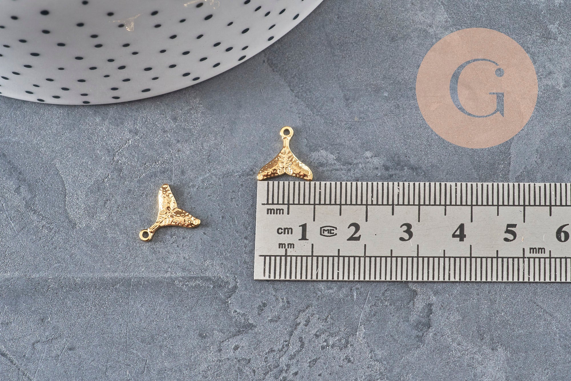 Gingerlily Pendentifs G11280 pendentif queue sirène doré 11mm