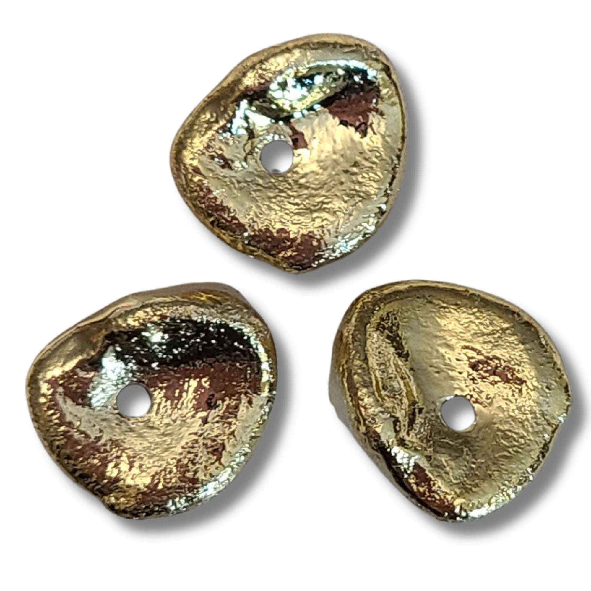 ARTSHOP CCB82D perle galet doré 18x21 mm x1 perle