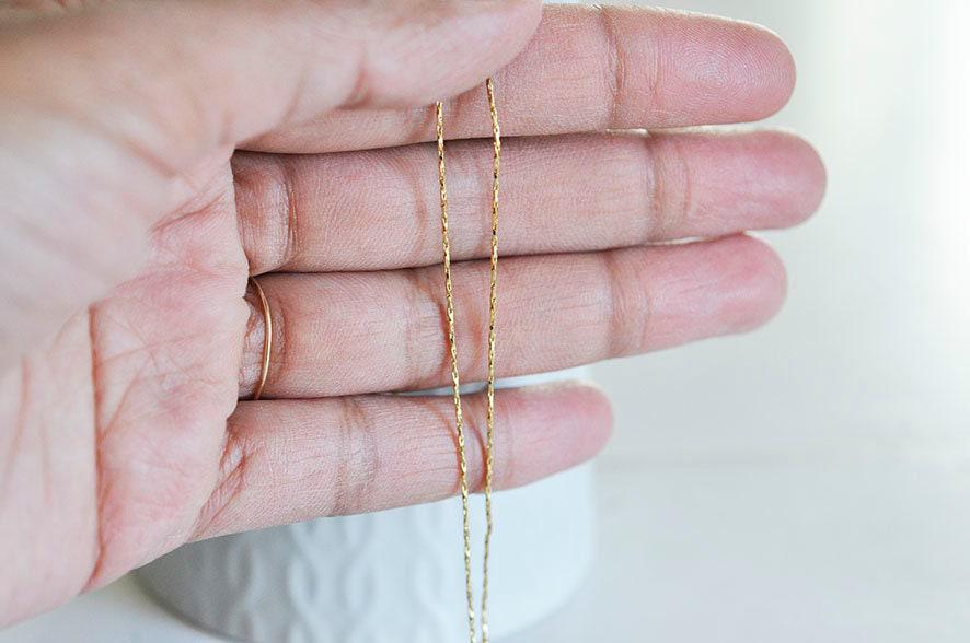 Gingerlily Chaînes pour bijoux DIY G393 chaîne collier dorée 45cm