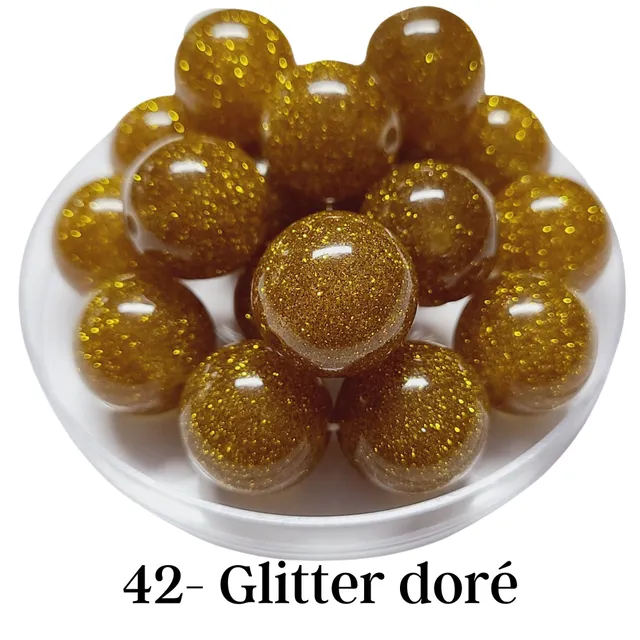 ARTSHOP Boules 20MM perle acrylique glitter doré x1
