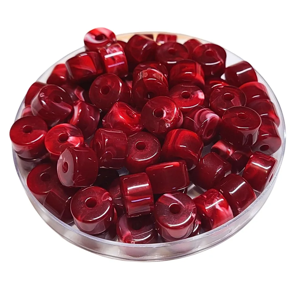 ARTSHOP 1/4 Tube 5 Cylindre Bordeaux marbré 12 mm x6