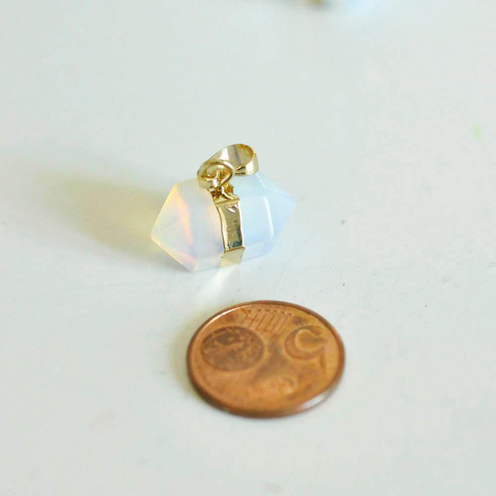 Gingerlily Pendentif G93 pointe opalite doré 22mm