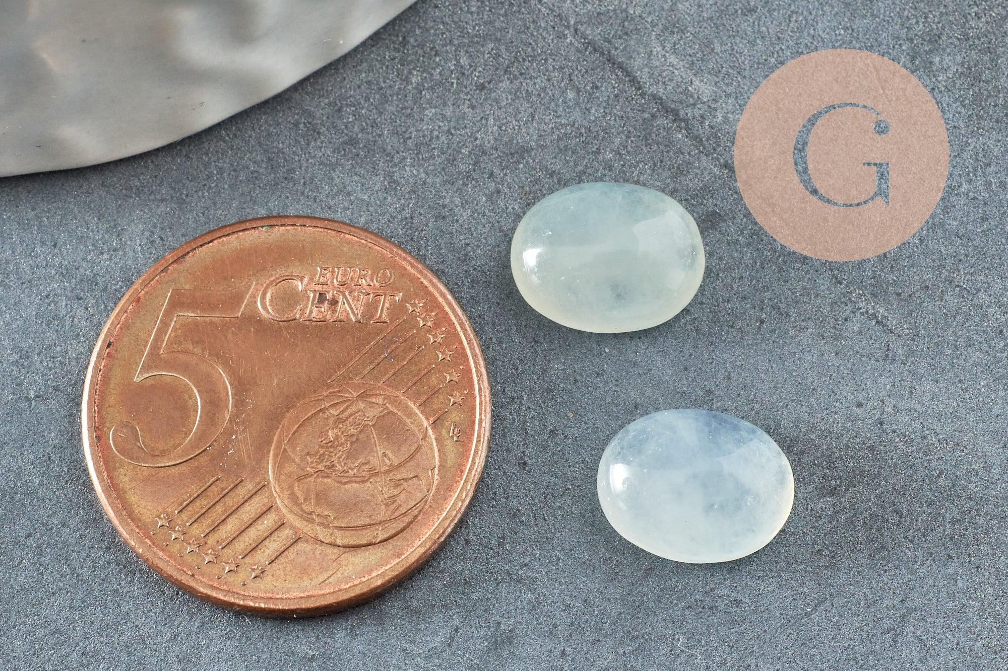 Gingerlily G9512 cabochon ovale jade blanc 10x8mm x1