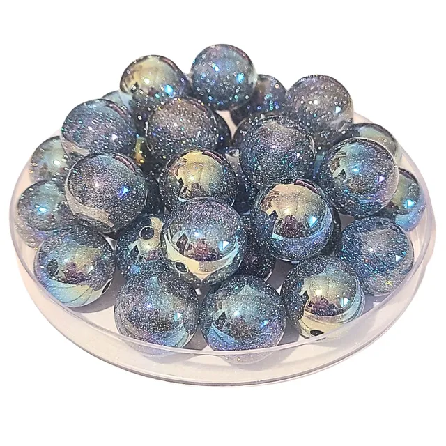 ARTSHOP Boules Glitters 276 perles acryliques Denim 16mm x15
