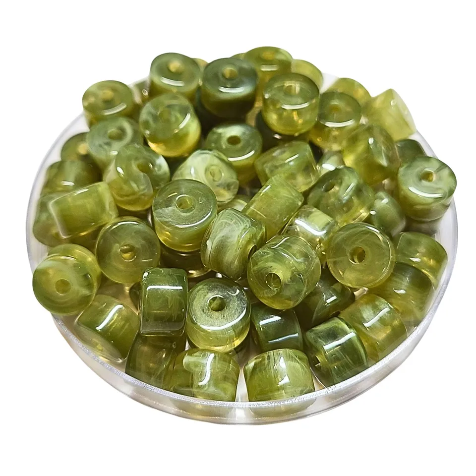 ARTSHOP 1/4 tube cylindre Olive marbré 12 mm x6