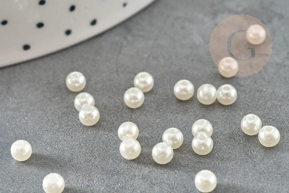 Gingerlily Perles Rondes G9368 beige 4 mm x30