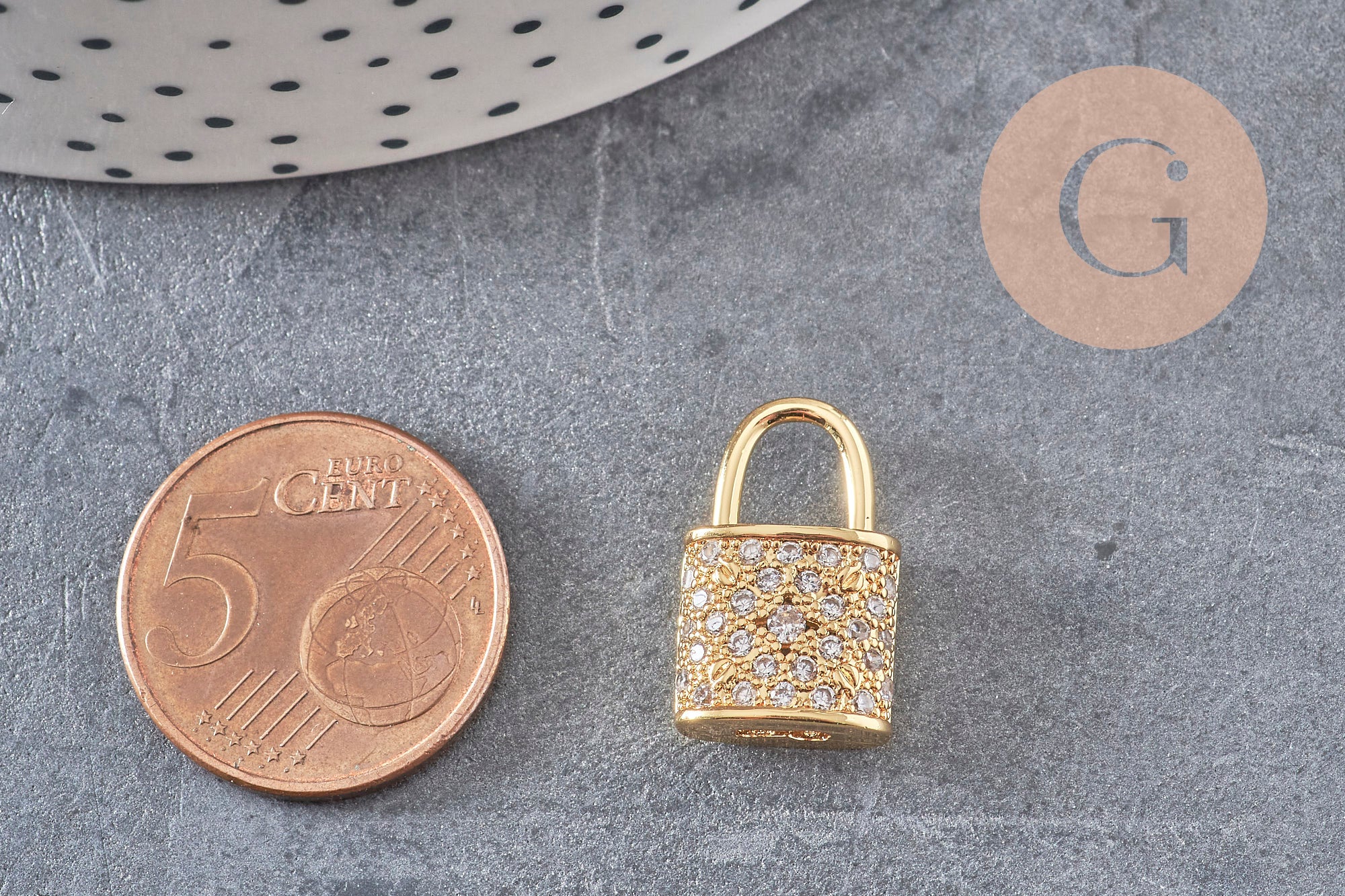 Gingerlily Pendentifs bijoux DIY breloque cadenas G2578 doré x1