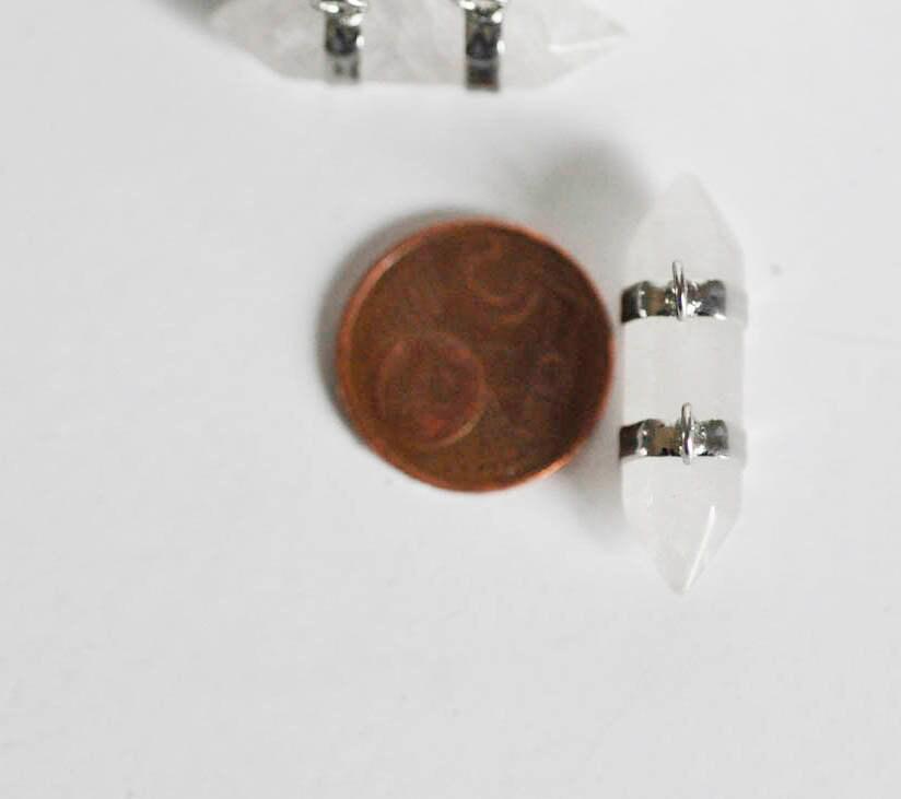 Gingerlily Pendentifs DIY Pointe cristal G2303 pendentif 32mm argent