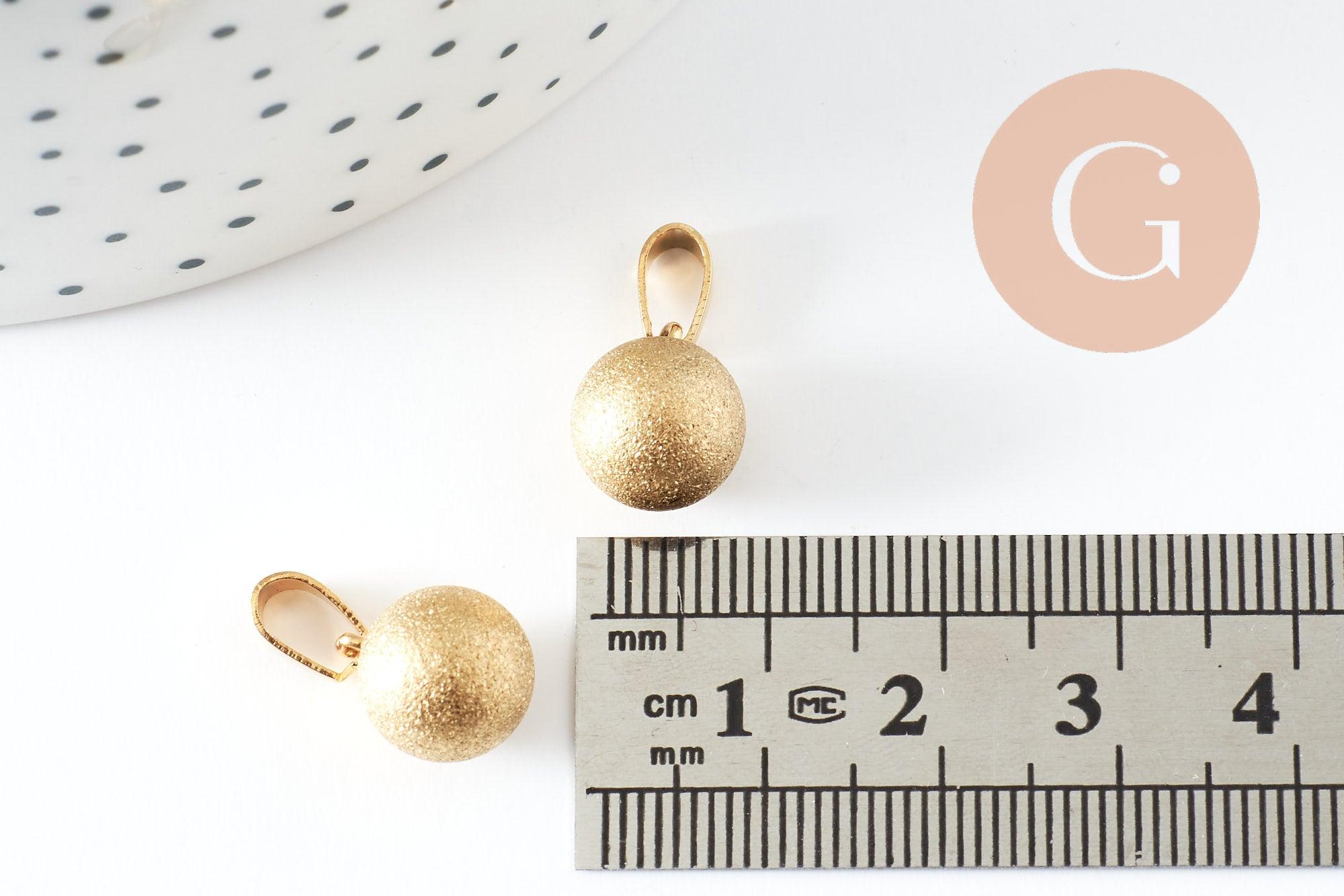 Gingerlily Pendentifs G9666 pendentif boule ronde doré 17mm x1