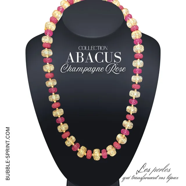 ARTSHOP Abacus collier champagne rose 54 cm kit