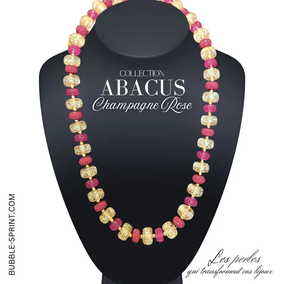 ARTSHOP Abacus collier champagne rose 54 cm kit