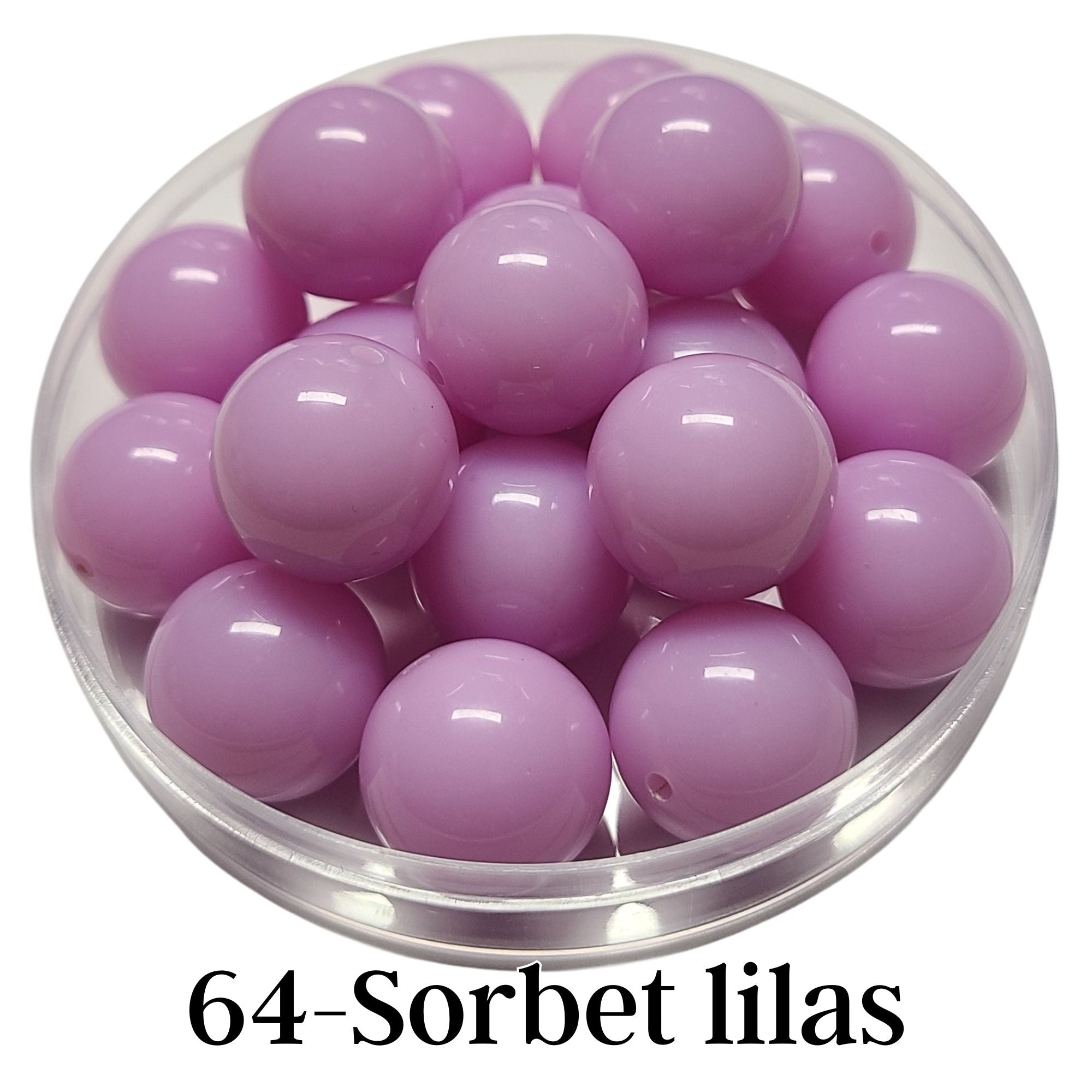 ARTSHOP Boules 20MM n°64 perle acrylique sorbet lilas x10