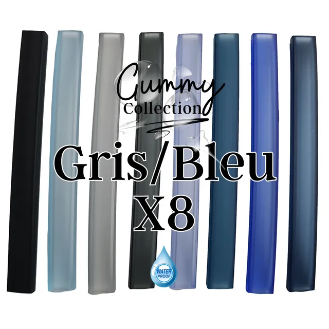 ARTSHOP Gummy Camaïeu 1 lot 8 tubes silicone 10 cm