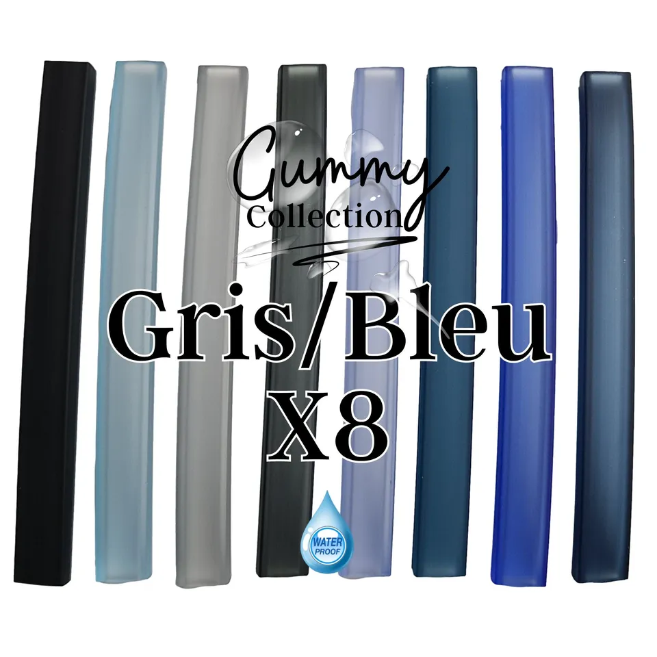 ARTSHOP Gummy Camaïeu 1 lot 8 tubes silicone 10 cm