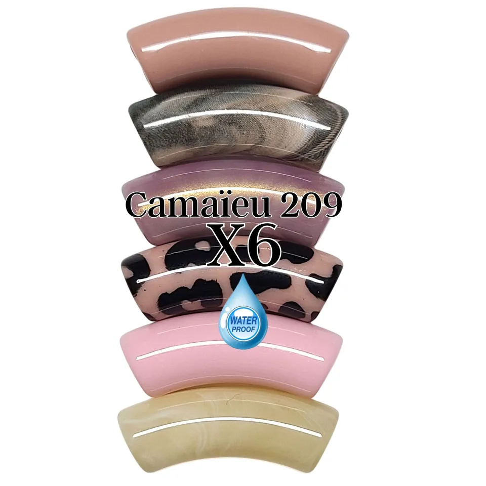 ARTSHOP Camaieux 209 lot 6 tubes incurvés roses 12MM