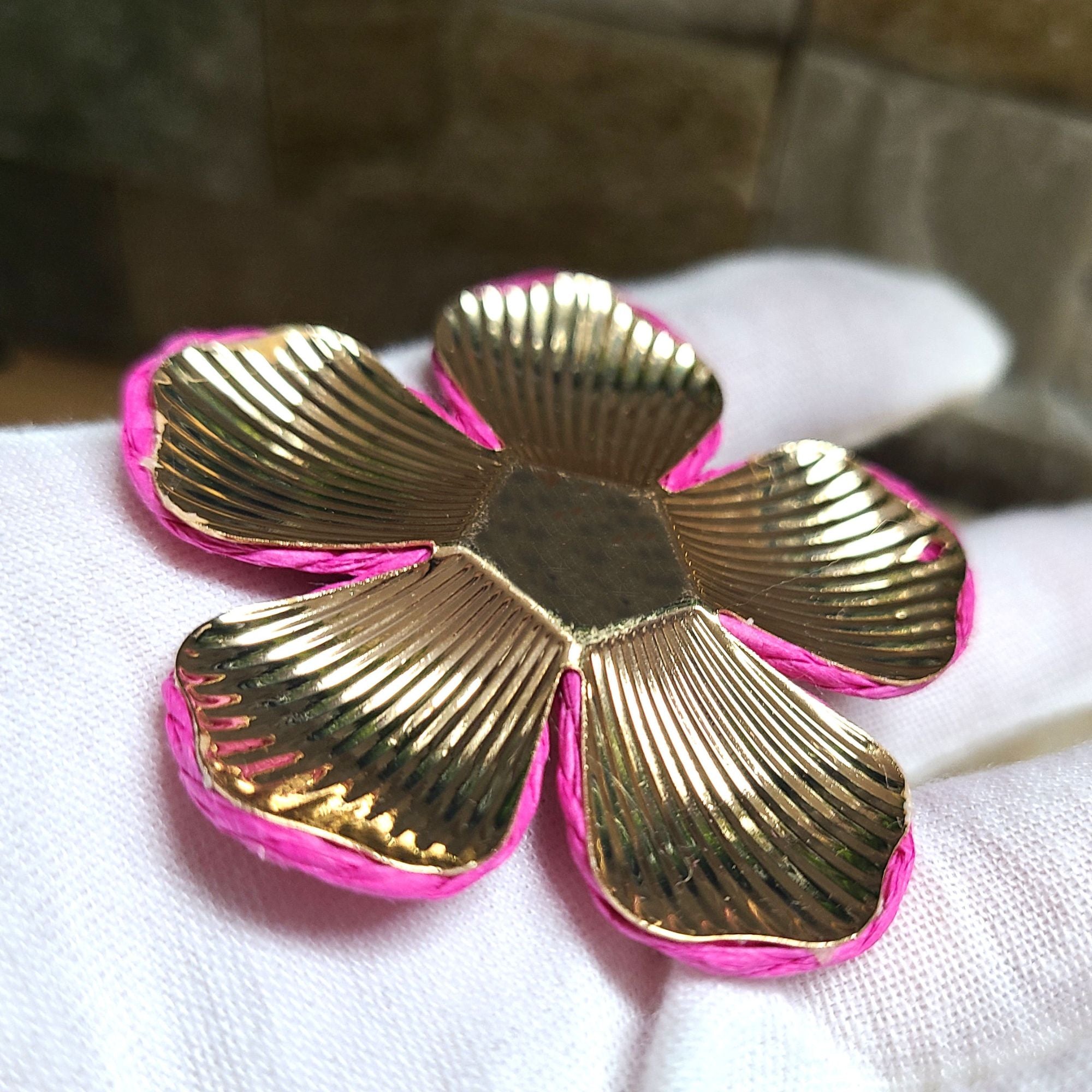 ARTSHOP Flower power 11 fleur Marguerite raphia ivoire x1 - 55 mm