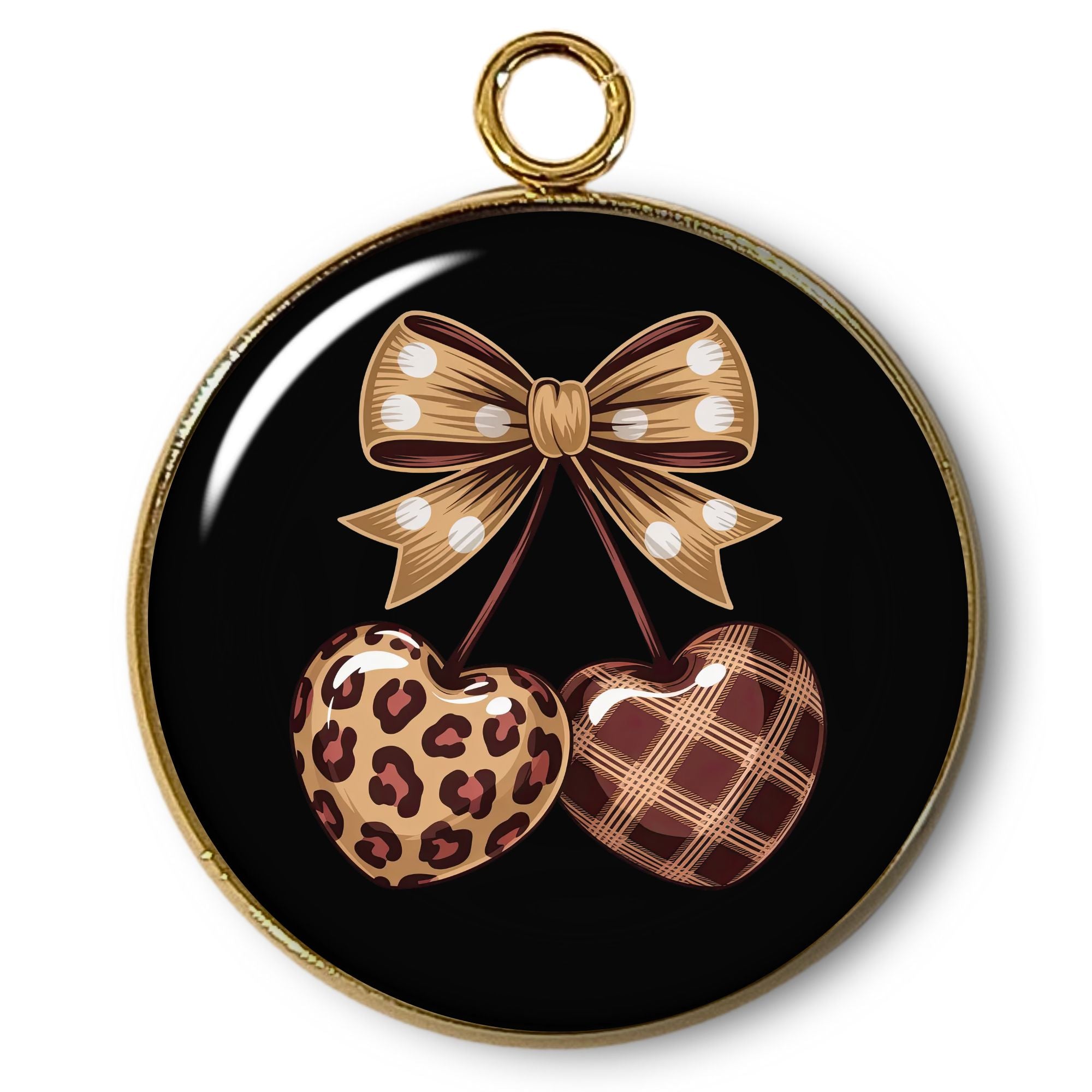 ARTSHOP Intemporel 23 pendentif cerise x1 plaqué or
