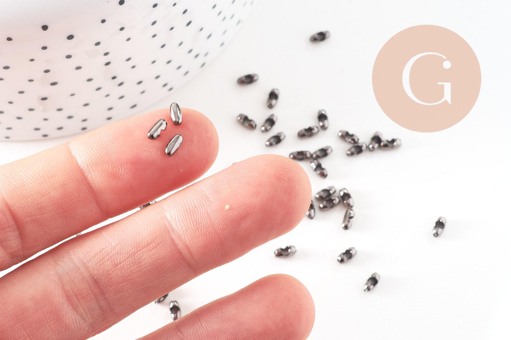 Gingerlily Apprêts bijoux DIY G10898 connecteur chaîne billes 6x5mm x50