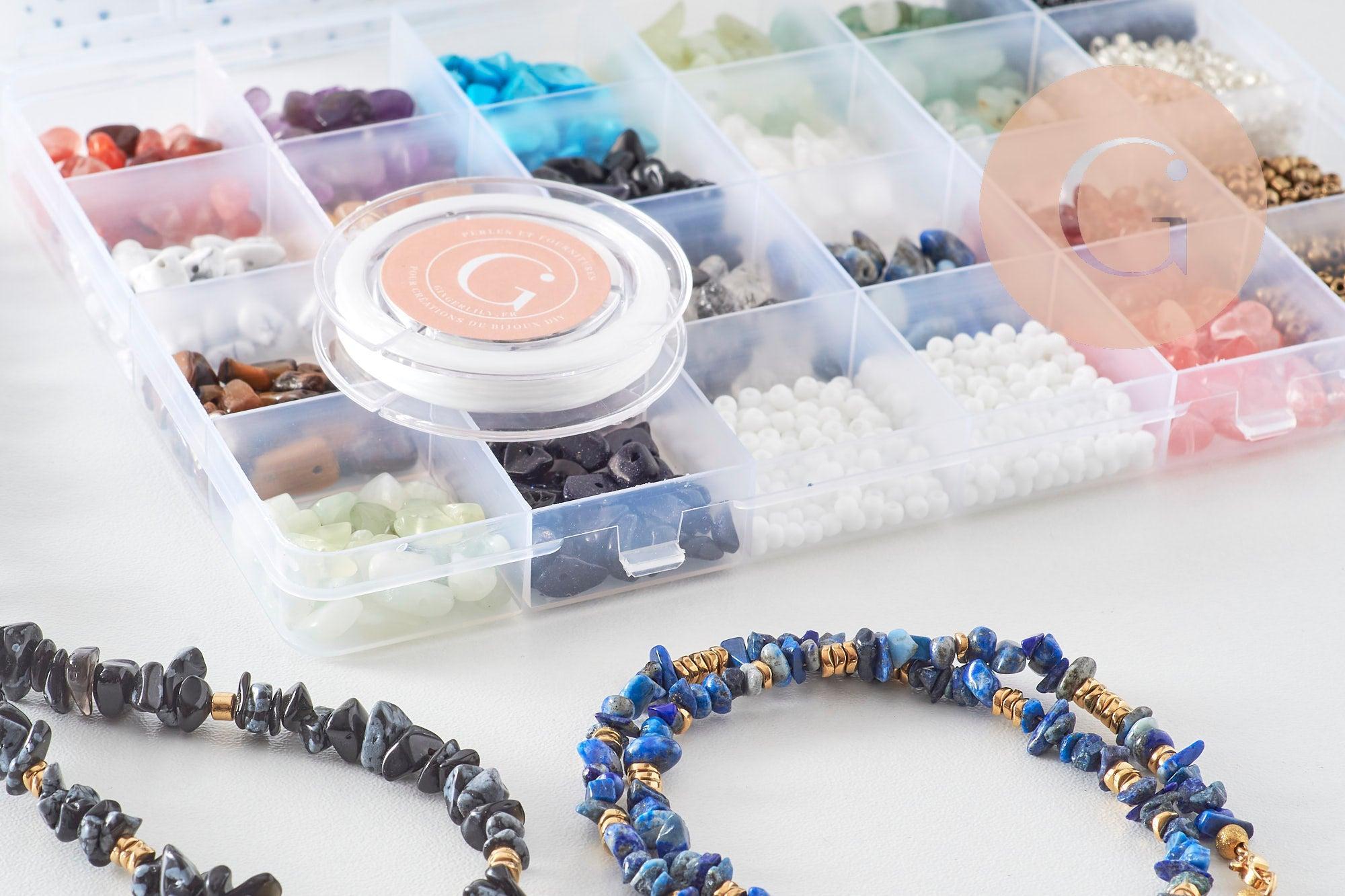 Gingerlily Perles Kit G10956 pierres 18 couleurs bracelet élastique