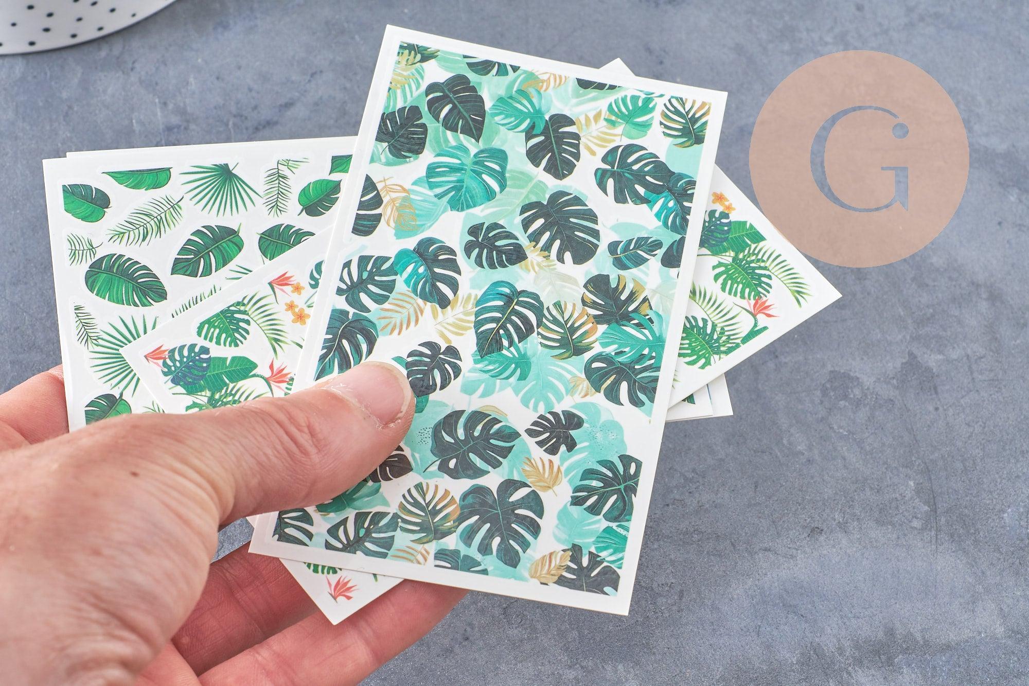Gingerlily Pâte polymère G10548 feuille tropicale 12x7 cm