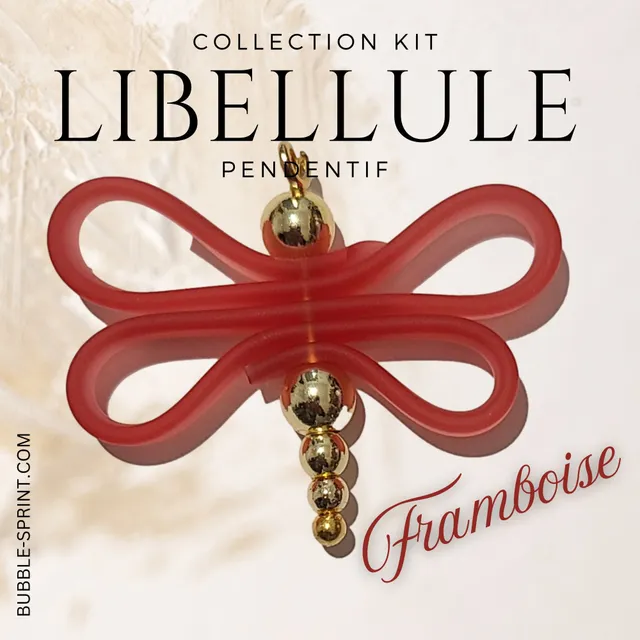 ARTSHOP Kit pendentif Libellule framboise 35mm