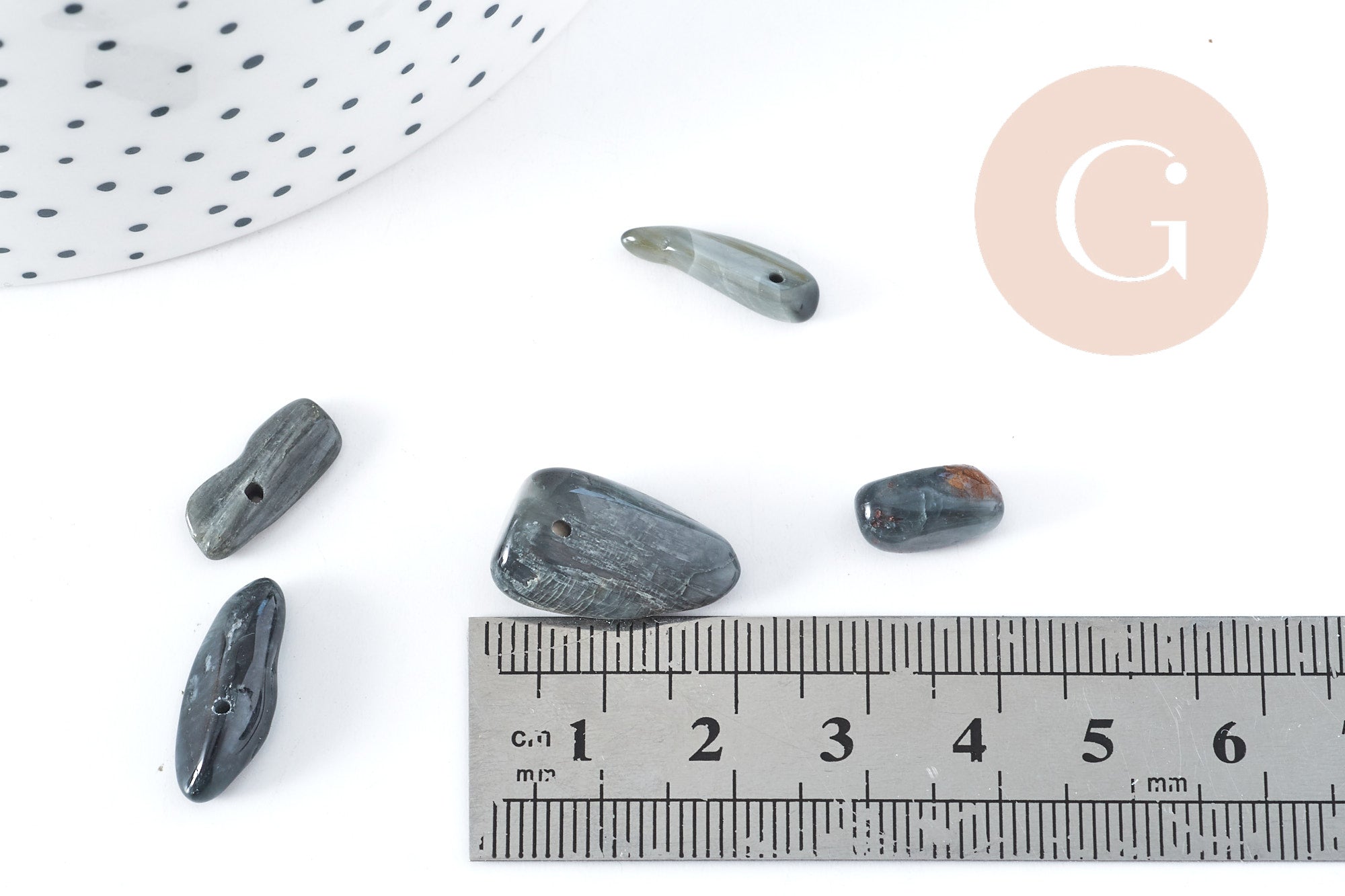 Gingerlily Perle chips G8284 labradorite ovale 5-33mm x10