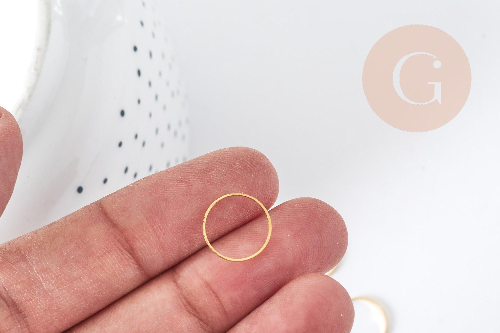 Gingerlily Apprêts bijoux DIY G8981 connecteur rond laiton doré 12mm x10