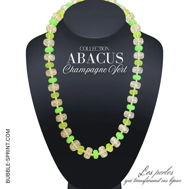 ARTSHOP Abacus Champagne Vert collier kit à faire soi-même