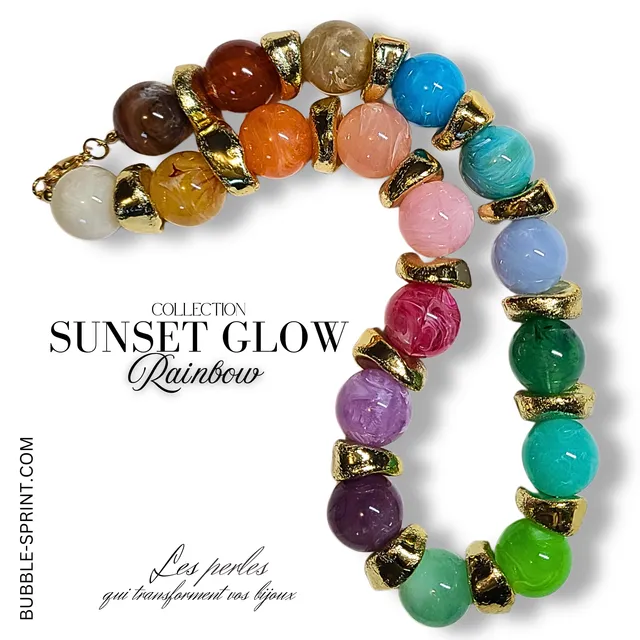 ARTSHOP Sunset Glow Rainbow collier perles kit 48CM