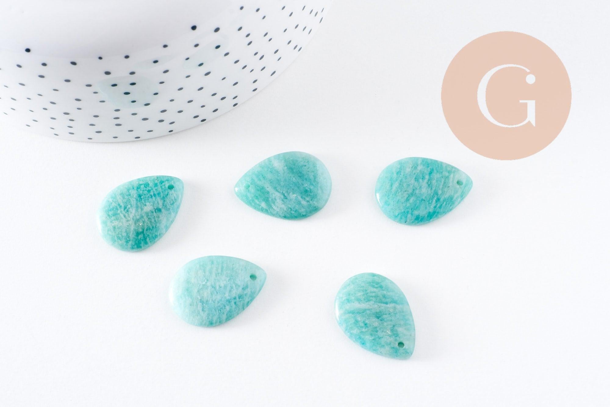 Gingerlily Pendentifs G10077 pendentif amazonite goutte 25.5mm