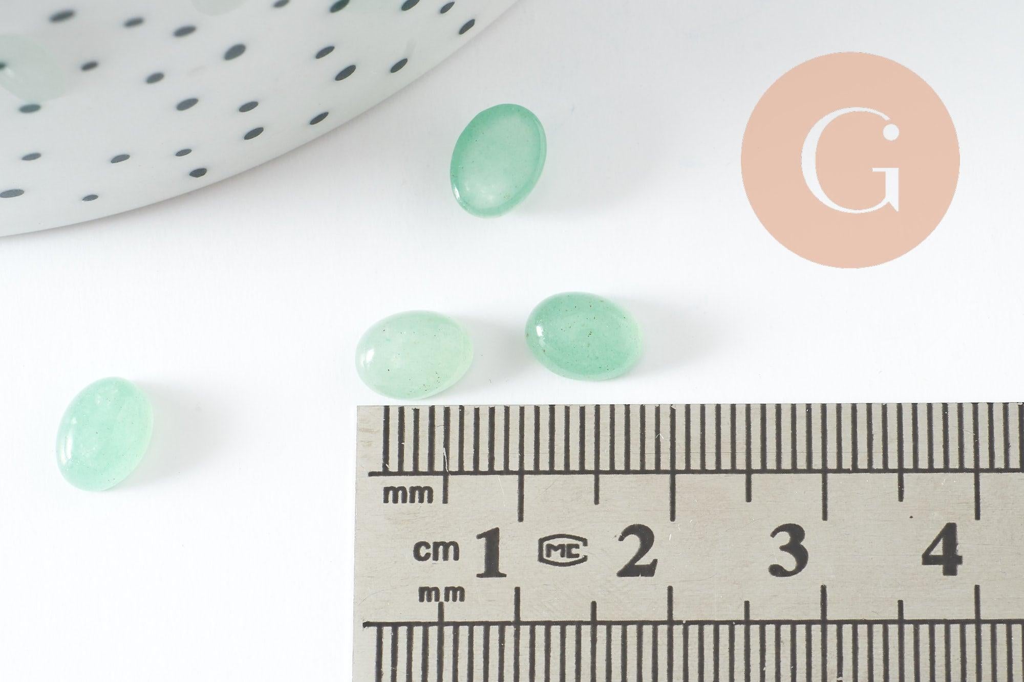 Gingerlily cabochon ovale aventurine naturelle 8x6mm x1