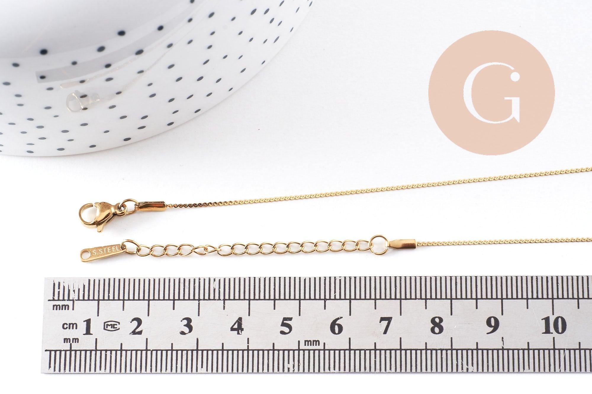 Gingerlily G10264 chaîne collier dorée 45cm torsadée