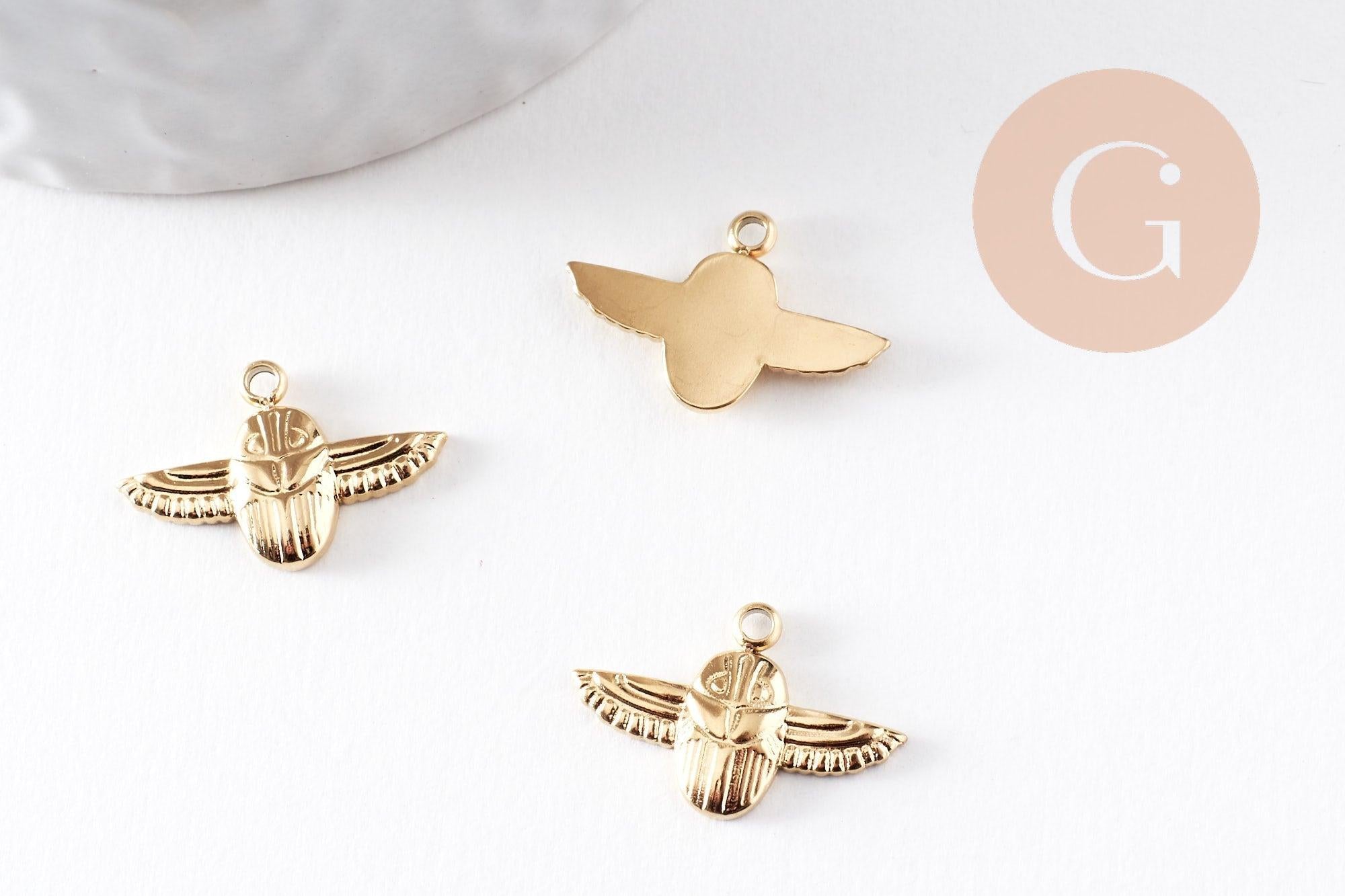 Gingerlily Pendentifs G9941 pendentif aigle acier doré 20mm x1