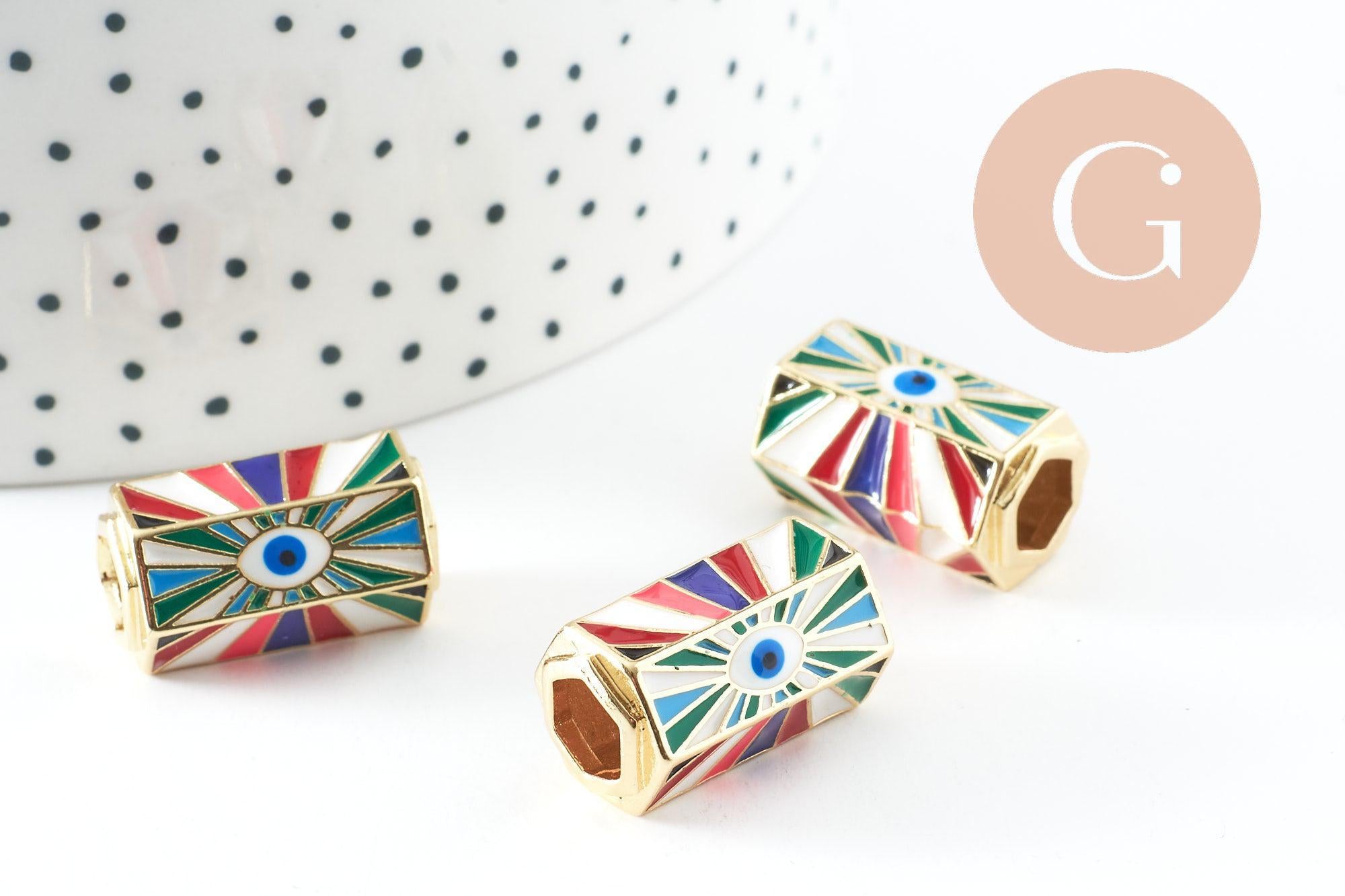 Gingerlily Perles G9779 tube œil laiton doré 21mm x1