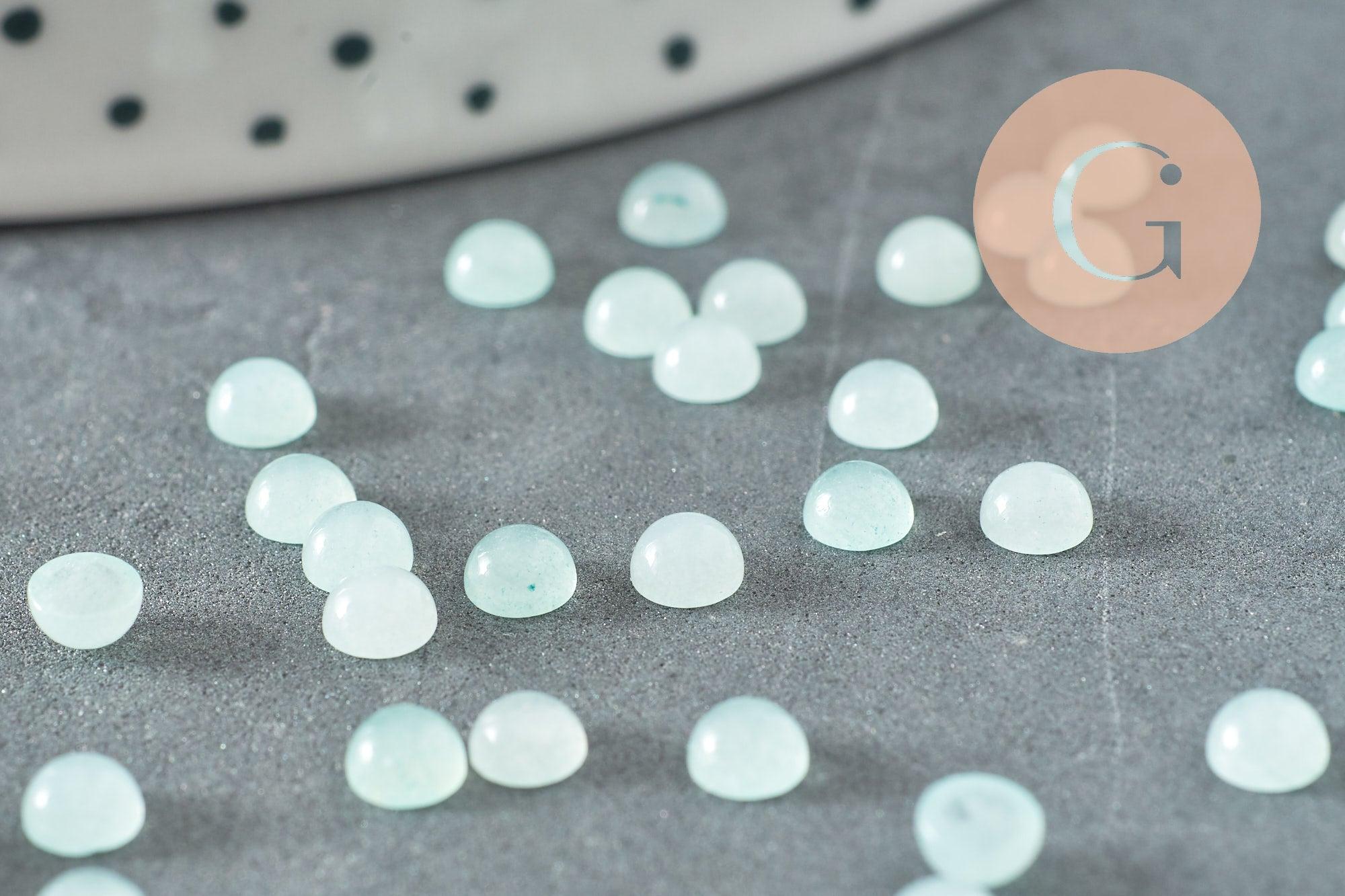 Gingerlily Cabochons Rond G9949 cabochon jade vert clair 4mm