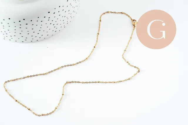 Gingerlily Chaînes G9674 collier satellite dorée 45cm