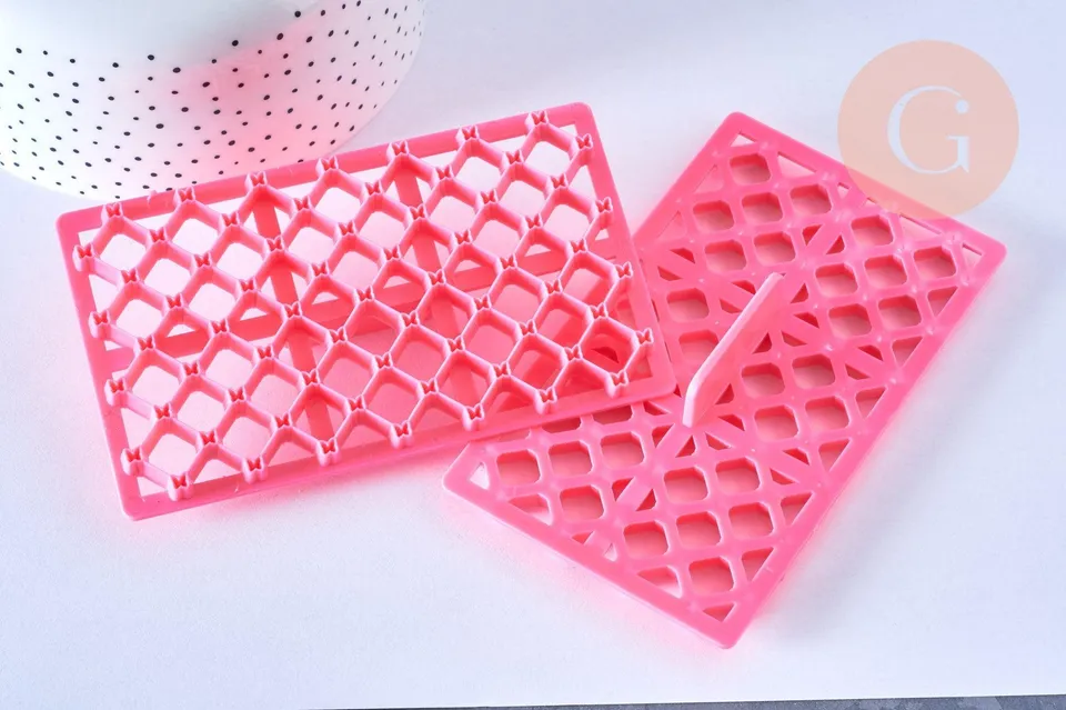 Gingerlily Pâte polymère tampon biscuit moule silicone rose 12,3 cm