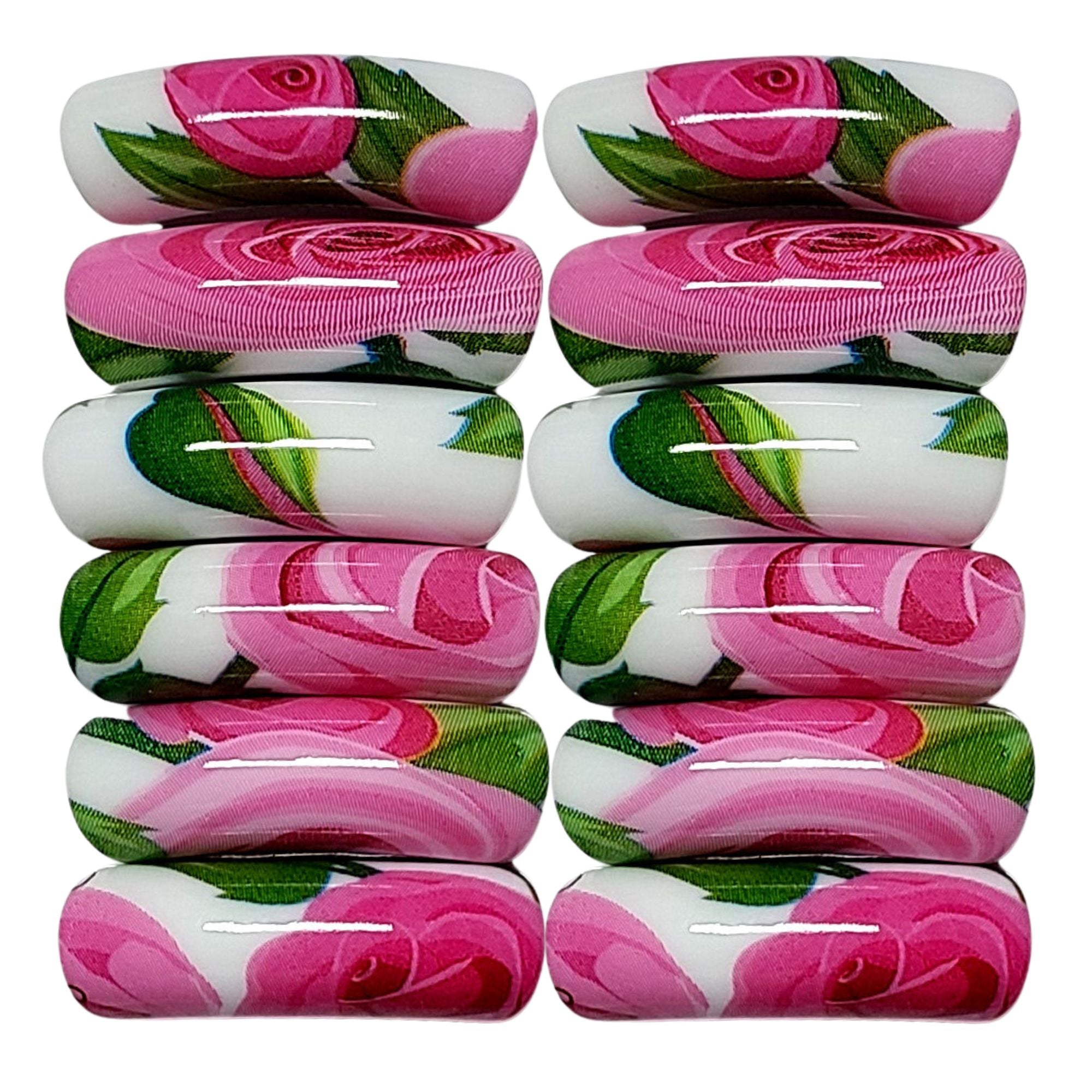 ARTSHOP Tubes DESIGN 1014 fleurs 12MM perle rose x1