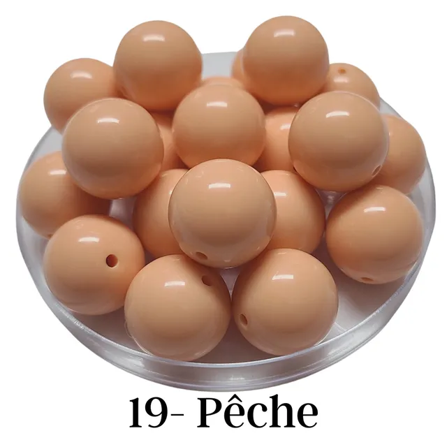ARTSHOP Boules 20MM perles pêche brillant x10 acrylique
